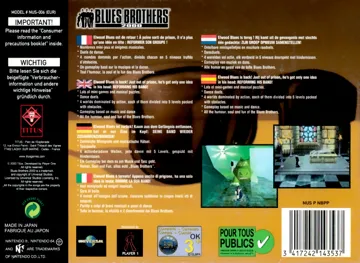 Blues Brothers 2000 (Europe) (En,Fr,De,Es,It,Nl) box cover back